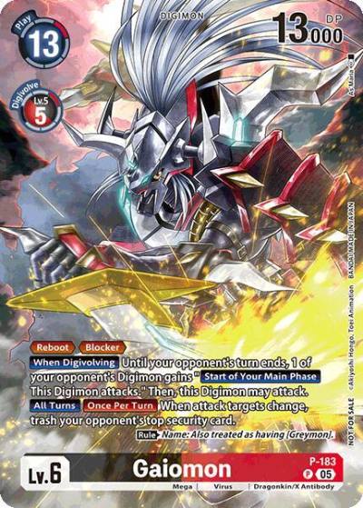 Gaiomon BT 21 Illustration Celebration Pack P-183 P World Convergence Digimon card