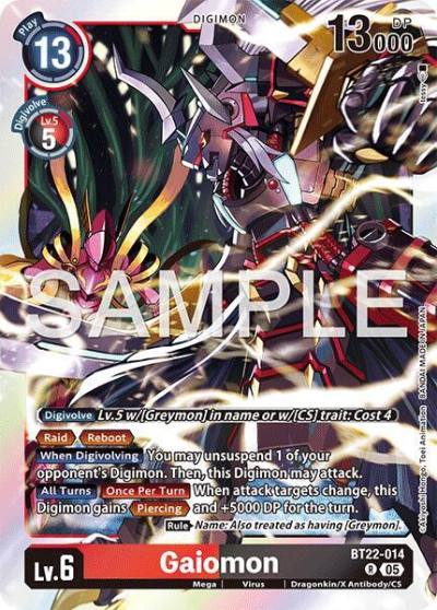Gaiomon BT22-014 R Cyber Eden Digimon card