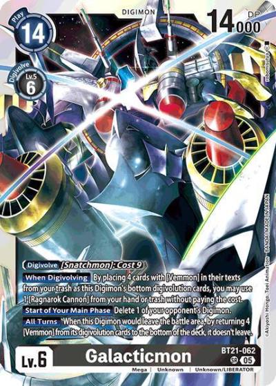 Galacticmon BT21-062 SR World Convergence Digimon card
