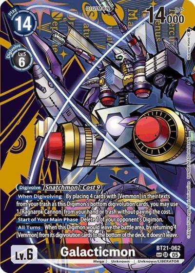 Galacticmon SP BT21-062 SR World Convergence Digimon card