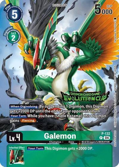 Galemon August 2024 Evolution Cup Participant P-132 P Digimon Promotion Cards Digimon card