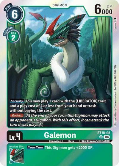 Galemon ST18-08 SR Starter Deck 18: Guardian Vortex Digimon card