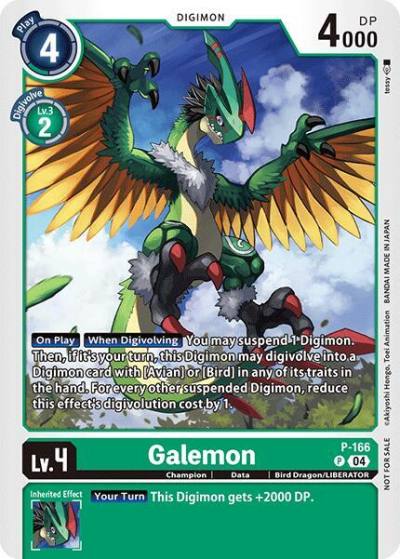 Galemon Store Tournament 2025 Vol1 Participation Pack P-166 P Digimon Promotion Cards Digimon card