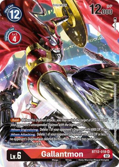 Gallantmon Alternate Art BT12-018 SR Across Time Digimon card