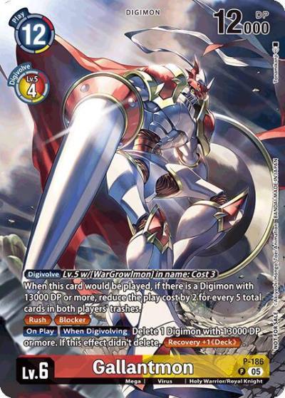 Gallantmon BT 21 Illustration Celebration Pack P-186 P World Convergence Digimon card