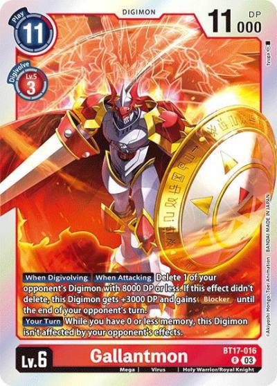 Gallantmon BT17-016 R Secret Crisis Digimon card