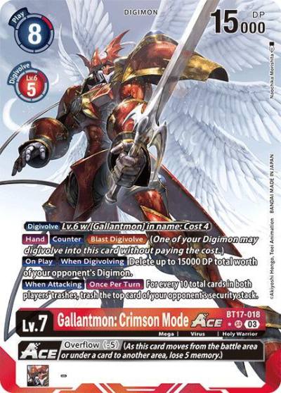 Gallantmon Crimson Mode ACE Alternate Art BT17-018 SR Secret Crisis Digimon card