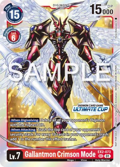 Gallantmon Crimson Mode Ultimate Cup 2024 EX2-073 SEC Digital Hazard Digimon card