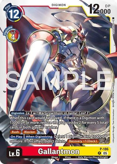 Gallantmon Reprint P-186 P Advanced Booster Digimon Generation Digimon card