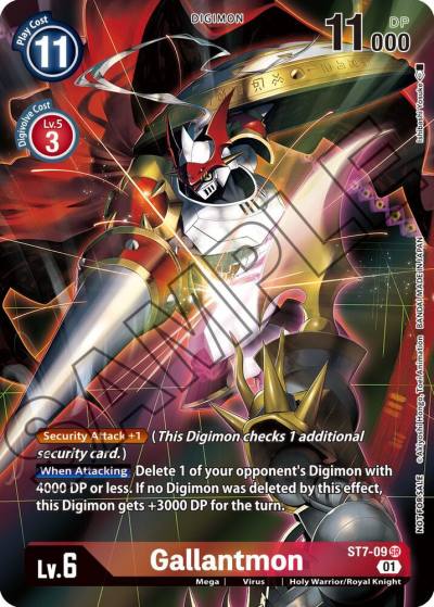 Gallantmon Tamers Card Set 1 ST7-09 SR Starter Deck 07: Gallantmon Digimon card