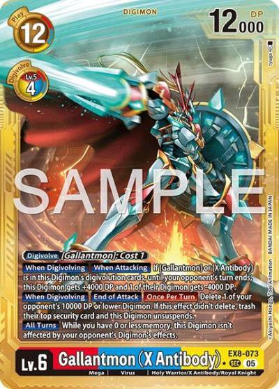 Gallantmon X Antibody Gold Border EX8-073 SEC Advanced Booster Digimon Generation Digimon card