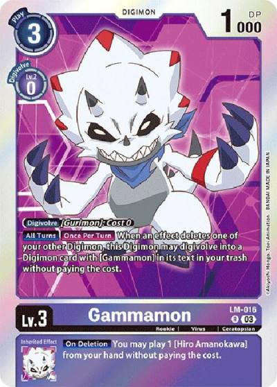 Gammamon English Exclusive LM-016 R Exceed Apocalypse Digimon card