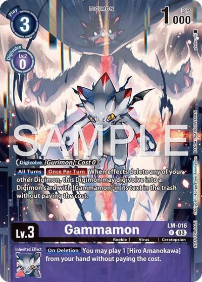 Gammamon Sinister Order Legend Pack LM-016 R Exceed Apocalypse Digimon card