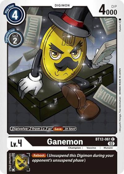 Ganemon BT12-061 C Across Time Digimon card