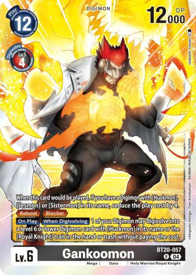 Gankoomon BT20-057 R Release Special Booster 2.5 Digimon card