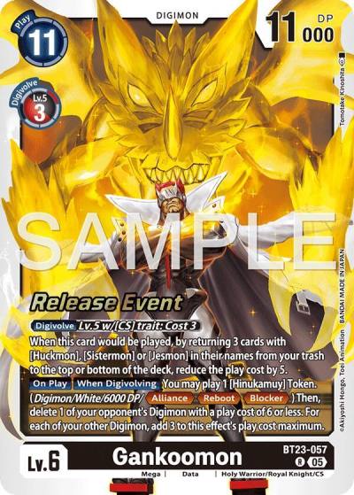 Gankoomon BT23-057 R Hackers' Slumber Release Event Cards Digimon card