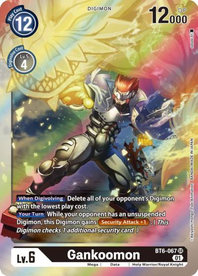 Gankoomon BT6-067 SR Double Diamond Digimon card