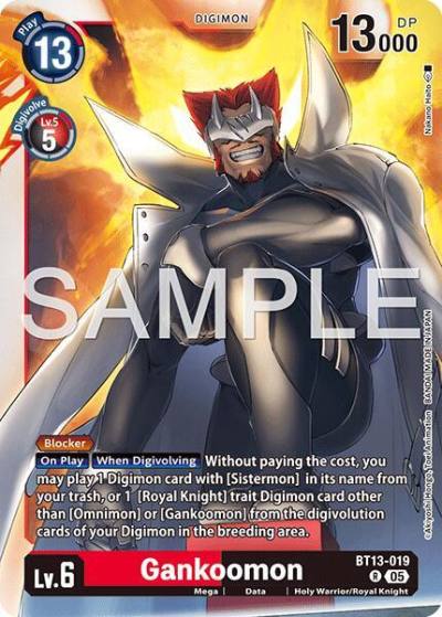 Gankoomon Reprint BT13-019 R Advanced Booster Digimon Generation Digimon card