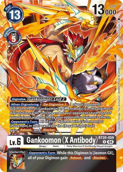Gankoomon X Antibody BT20-059 R Release Special Booster 2.5 Digimon card