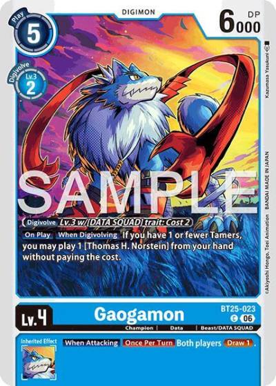 Gaogamon BT25-023 C Dual Revolution Digimon card