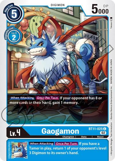 Gaogamon Foil BT11-025 C Dimensional Phase Digimon card