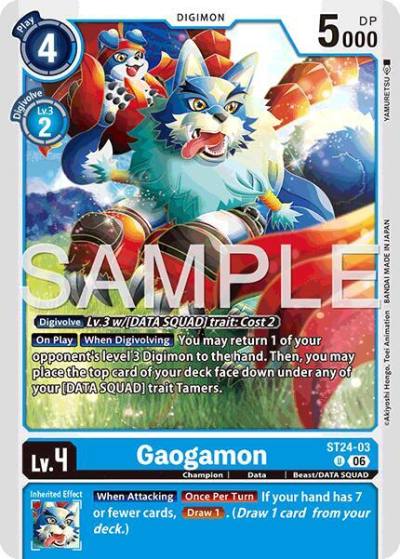 Gaogamon ST24-03 U Starter Deck 24: Data Squad Digimon card