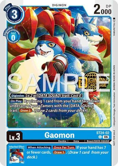 Gaomon Welcome Tamers Pack Vol2 ST24-02 C Starter Deck 24: Data Squad Release Event Cards Digimon card