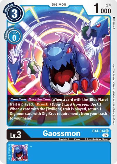 Gaossmon EX4-014 C Alternative Being Booster Digimon card