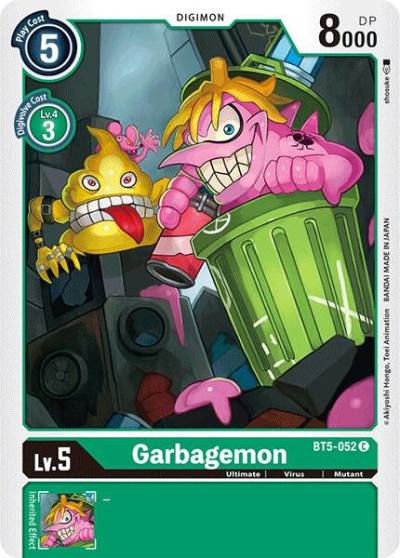 Garbagemon BT5-052 C Battle of Omni Digimon card