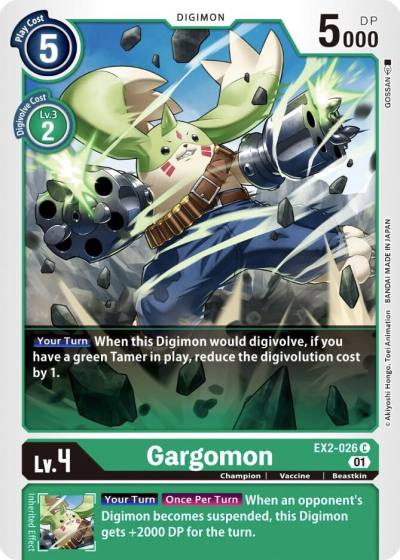 Gargomon EX2-026 C Digital Hazard Digimon card