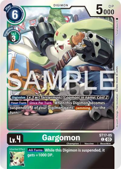Gargomon ST17-05 C Starter Deck 17: Double Typhoon Advanced Deck Set Digimon card