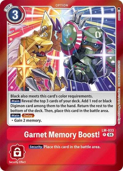Garnet Memory Boost LM-033 P Special Limited Set Digimon card