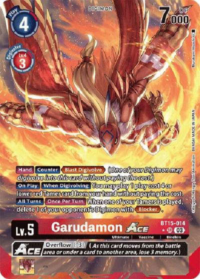 Garudamon ACE Alternate Art BT15-014 SR Exceed Apocalypse Digimon card