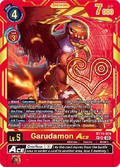 Garudamon ACE Special Rare BT15-014 SP Exceed Apocalypse Digimon card