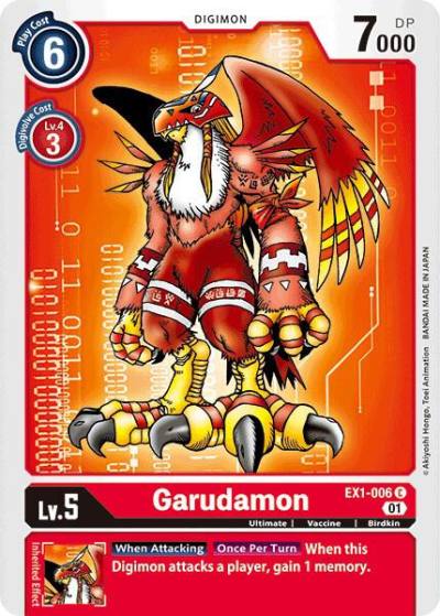 Garudamon EX1-006 C Classic Collection Digimon card