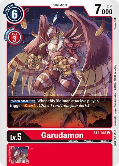 Garudamon Official Tournament Pack Vol3 BT2-015 C Release Special Booster 1.0 Digimon card