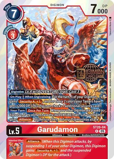 Garudamon ST20-04 R Starter Deck 20: Protector of Light Release Event Cards Digimon card