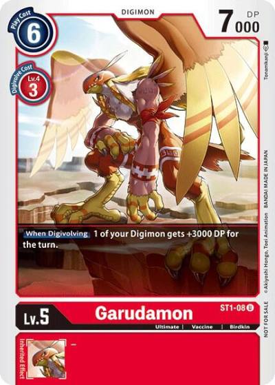 Garudamon Tamer Party Vol 2 Promo ST1-08 U Starter Deck 01: Gaia Red Digimon card