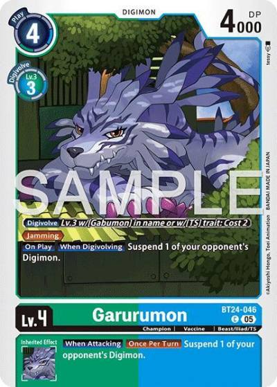 Garurumon BT24-046 C Time Stranger Digimon card
