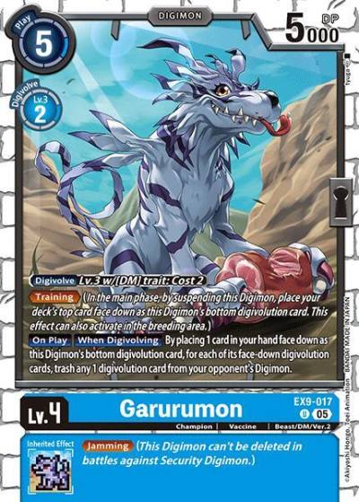 Garurumon EX9-017 Versus Monsters Digimon card