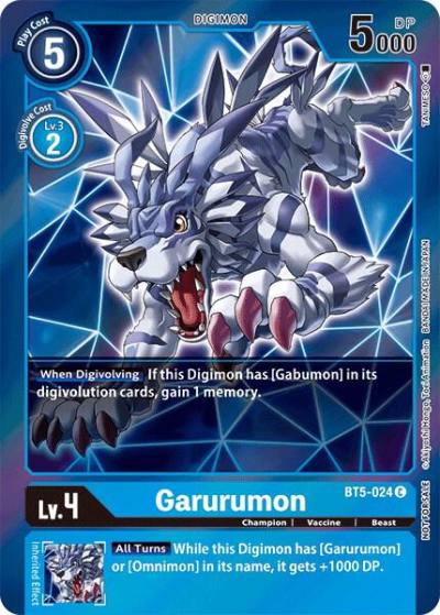 Garurumon Event Pack 2 BT5-024 C Battle of Omni Digimon card