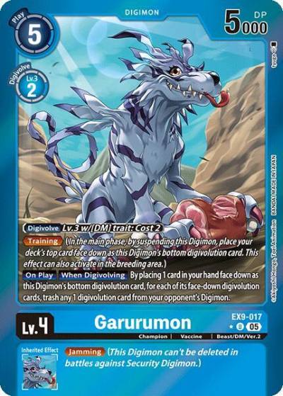 Garurumon Limited Foil EX9-017 Versus Monsters Digimon card