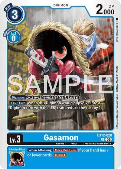Gasamon EX12-020 U Digital World Shambala Digimon card