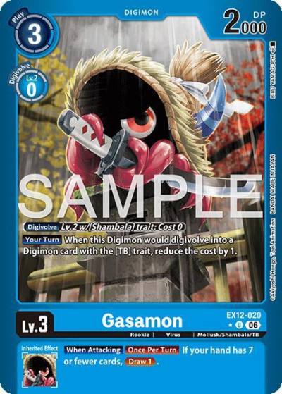 Gasamon Limited Foil EX12-020 U Digital World Shambala Digimon card