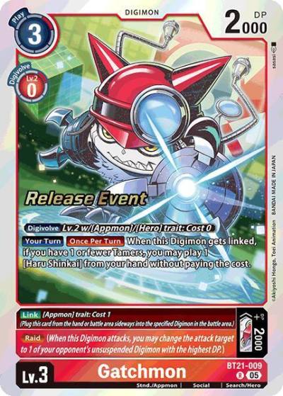 Gatchmon BT21-009 R World Convergence Release Event Cards Digimon card