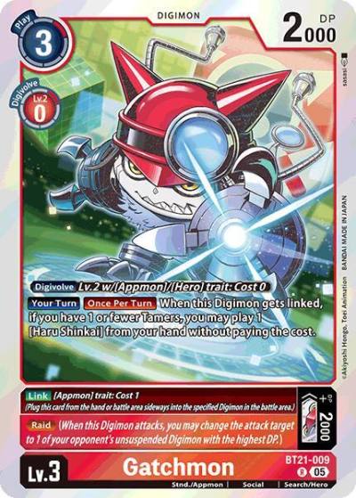 Gatchmon BT21-009 R World Convergence Digimon card