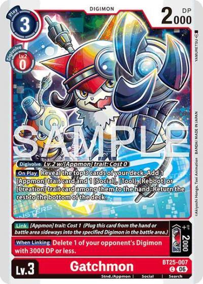 Gatchmon BT25-007 C Dual Revolution Digimon card