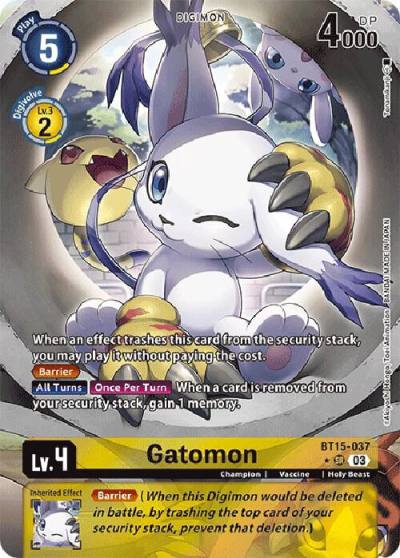 Gatomon Alternate Art BT15-037 SR Exceed Apocalypse Digimon card