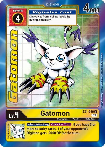 Gatomon Alternate Art EX1-026 U Classic Collection Digimon card