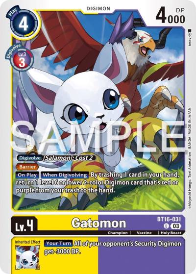 Gatomon BT16-031 U Beginning Observer Digimon card